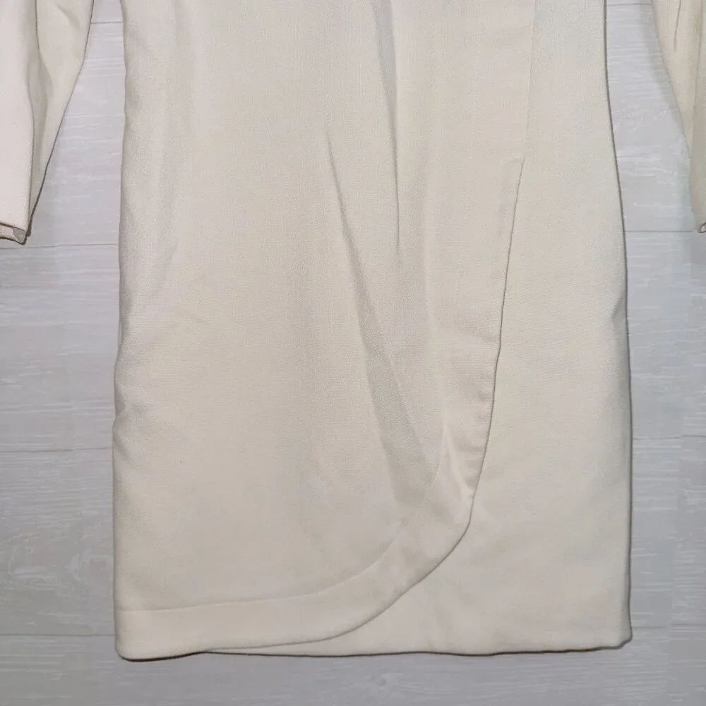 J. Crew Women's Ivory Ponte Knit Half Sleeve Mini Dress size 000